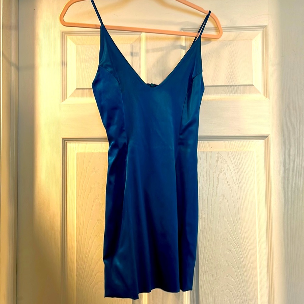 LA SEDUCTION ROYAL BLUE MINI DRESS